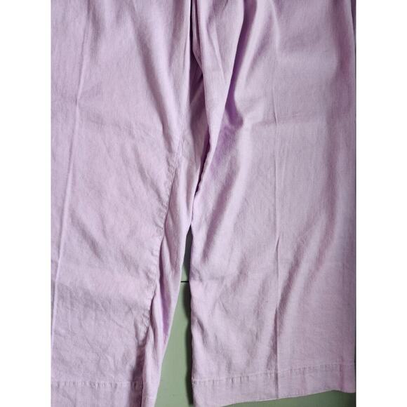 NWT thropologie The Colette Cropped Wide-Leg Linen Pants Sz 30P Lavender 7B408 - Picture 5 of 16